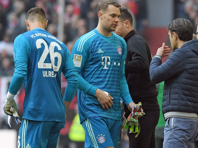 Wieder ein Torwartwechsel: Manuel Neuer fällt rund 14 Tage aus, Sven Ulreich übernimmt.