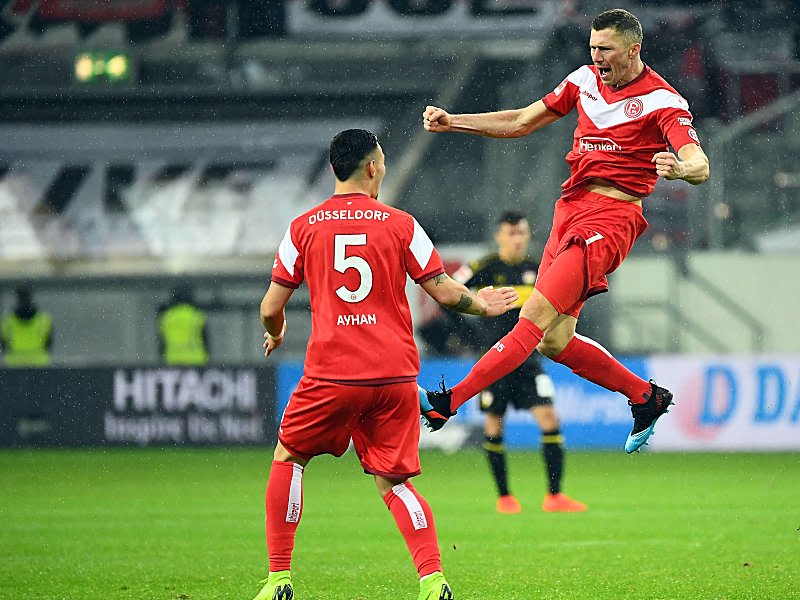Feines Füßchen: Fortuna-Kapitän nach seinem Treffer zum 2:0.