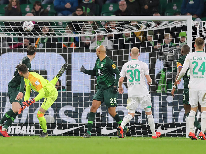 Da war es dann passiert: Innenverteidiger John-Anthony Brooks (#25) brachte Wolfsburg in Führung.