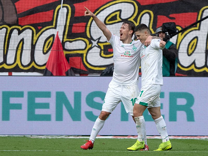 Torschützen unter sich: Die Bremer Max Kruse (l.) und Milot Rashica.