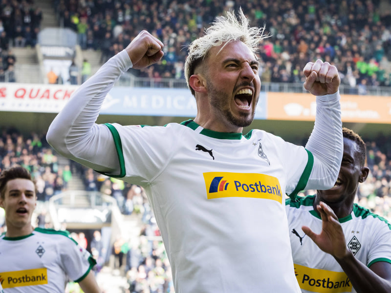 Traf als Joker: Gladbachs Josip Drmic nach seinem Treffer zum 2:2.