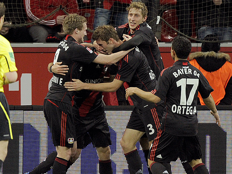 Kollektivjubel Bayer Leverkusen