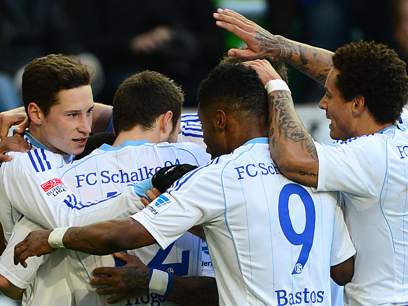 Schalker Führungsjubel nach dem 0:1.