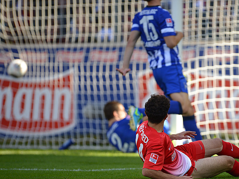 Banger Blick: Mehmedi beim 1:0.