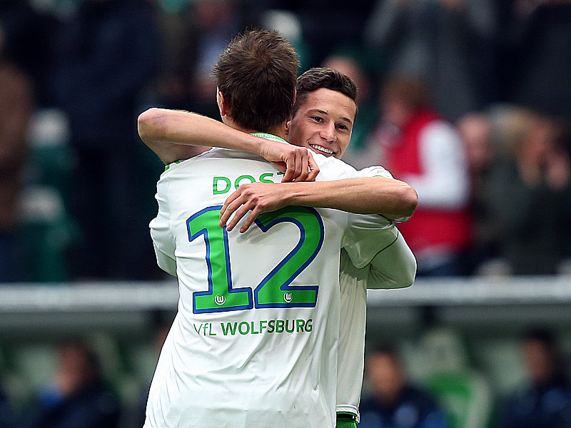 Die Protagonisten des 2:0: Vorlagengeber Draxler und Vollstrecker Dost.