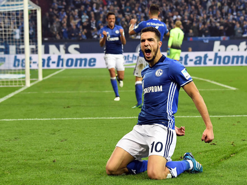 Er ließ seiner Freude über das 1:0 freien Lauf: Torschütze Nabil Bentaleb.