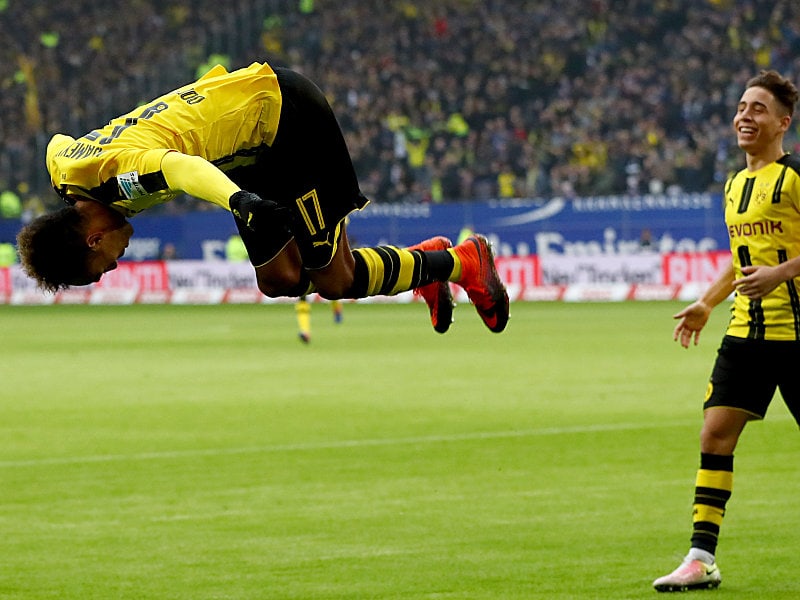 Nach drei Minuten traf Pierre-Emerick Aubameyang zum ersten Mal. Es sollten weitere Tore folgen ...