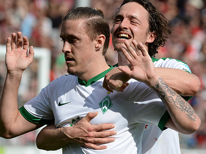 Bremens Matchwinner: Max Kruse (vorne) und Thomas Delaney.