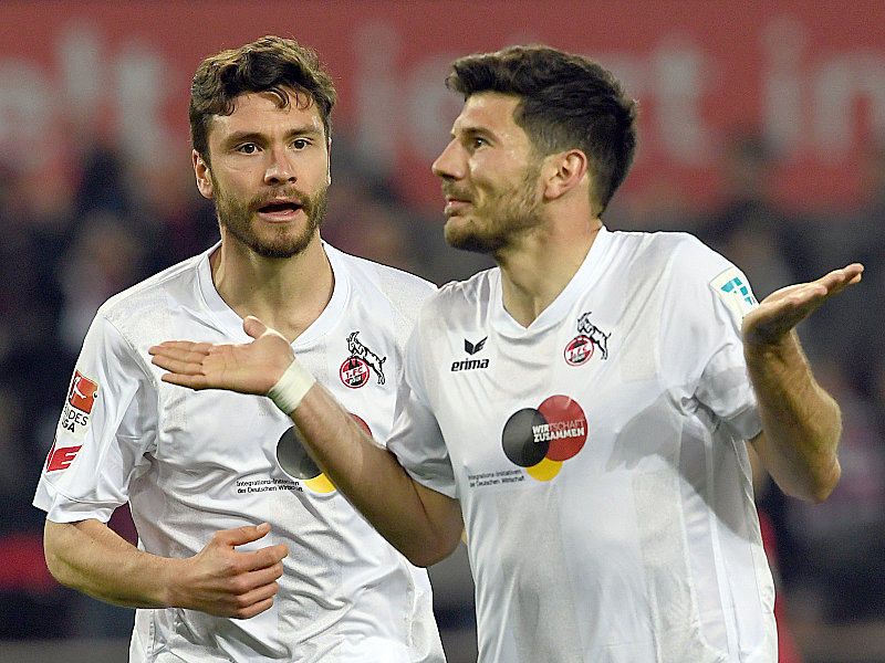 Via Innenpfosten ins Glück: Milos Jojic (re.) erzielte das goldene Tor für den 1. FC Köln.