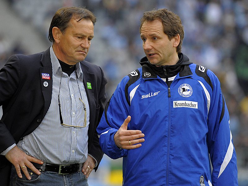 Ewald Lienen (li.) und Frank Eulberg