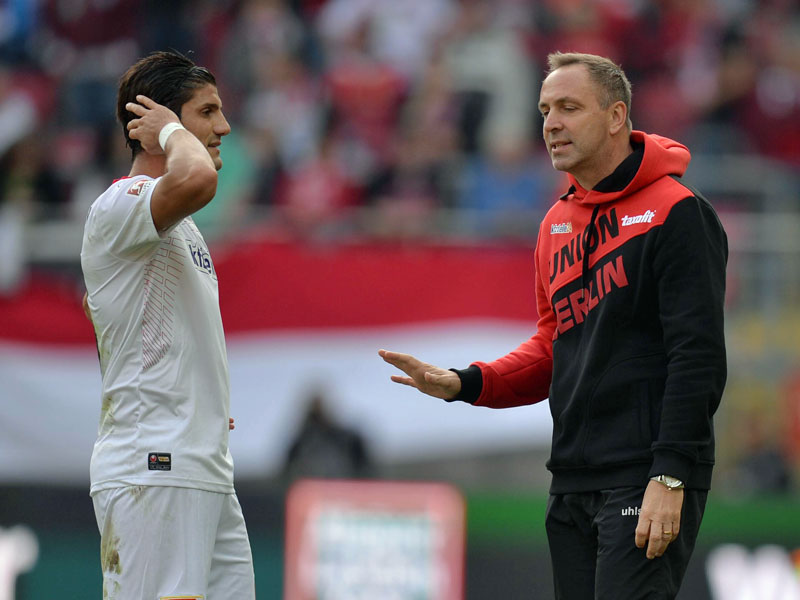 Derzeit nicht auf einer Linie: Baris Özbek und Union-Coach Norbert Düwel.