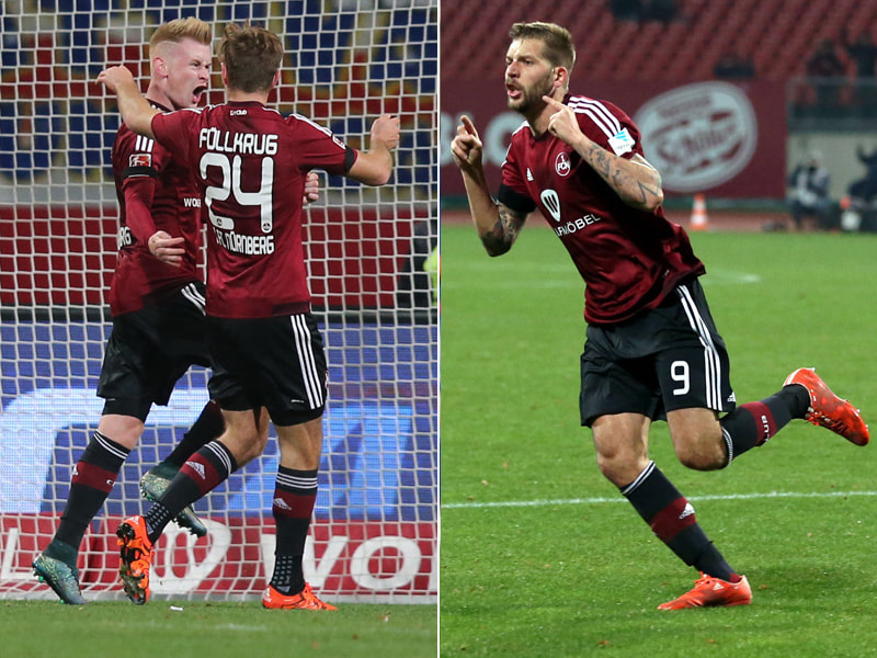 Beendeten die FCN-Durststrecke: Sebastian Kerk (links) und Guido Burgstaller (rechts).