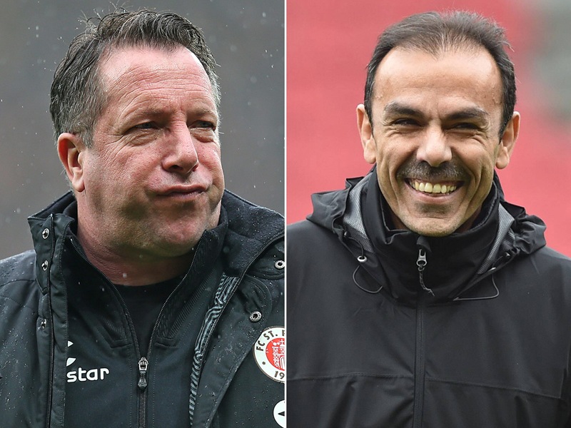Der Alte und der Neue: Markus Kauczinski muss bei St. Pauli gehen, Jos Luhukay übernimmt.