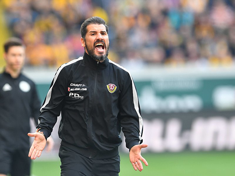 Verlangt höchsten Einsatz von seiner Mannschaft: Dresdens Trainer Cristian Fiel.