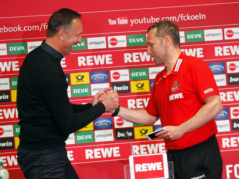 Bald als Trainergespann? Köln zukünftiger Coach Achim Beierlorzer (links) und der derzeitige Interimstrainer André Pawlak.