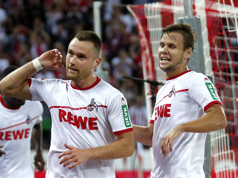 Torschütze, aber nicht Matchwinner: Kölns Christian Clemens (li.) traf gegen Union zum 1:0.