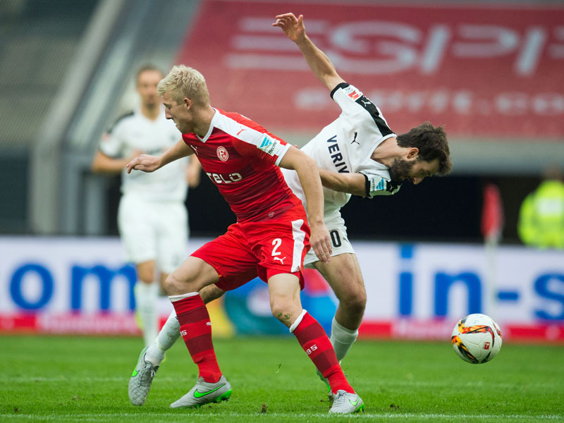 Viel Kampf, wenig Spielfluss: Düsseldorf und Koch (li.) lieferten sich einen Fight mit Sandhausen und Zillner.