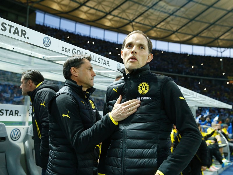 Hat diese Leistung in Berlin "gebraucht": BVB-Trainer Thomas Tuchel (r.).