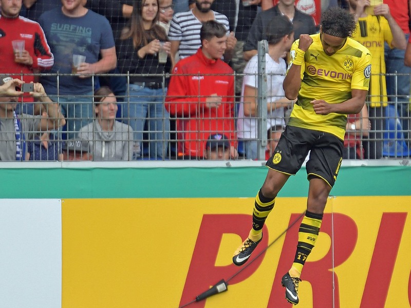 Jubelsprung: Pierre-Emerick Aubameyang.