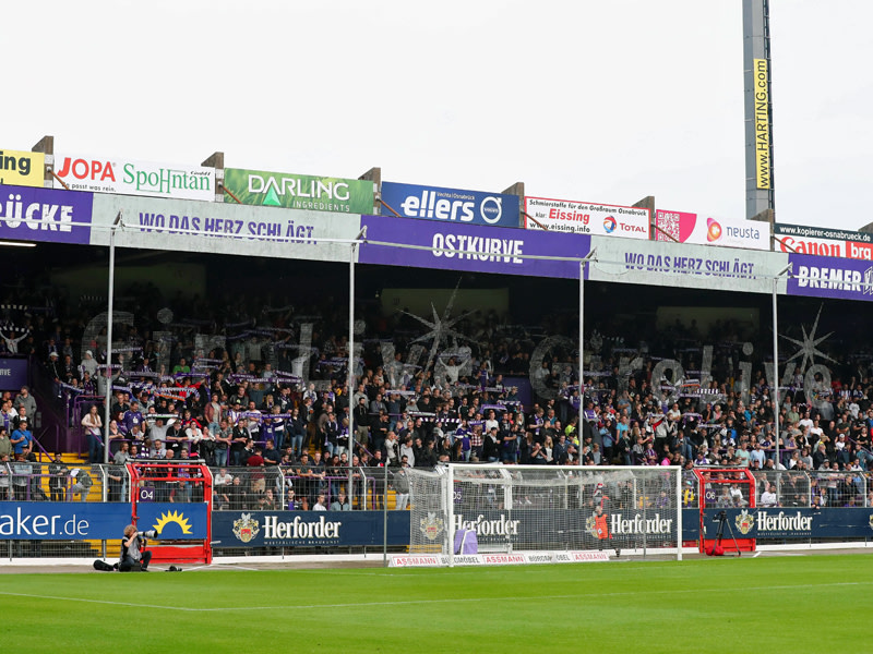 Hier spielt Rödinghausen im Pokal gegen die Bayern: an der Bremer Brücke in Osnabrück.