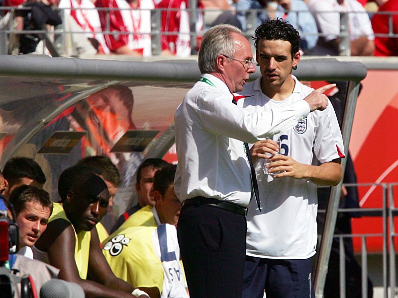 Owen Hargreaves (r.) und Sven-Göran Eriksson