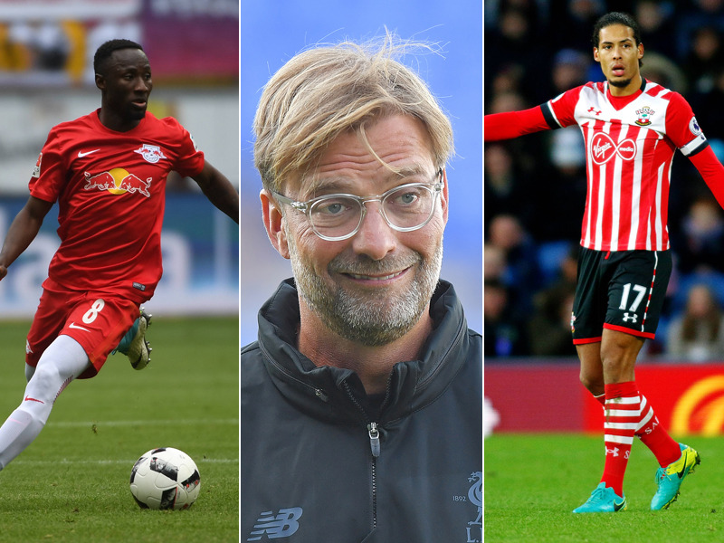 Frustrierender Transfersommer: Naby Keita (l.) und Virgil van Dijk (r.) bleiben für Jürgen Klopp bislang unerreichbar.