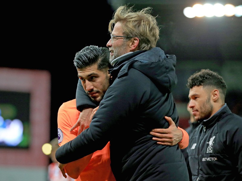 Jürgen Klopp mit Emre Can