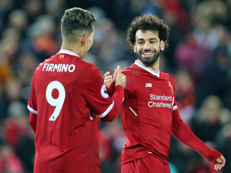 Matchwinner gegen Leicester City: Mohamed Salah (re.) traf doppelt für Liverpool.