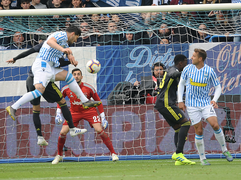 Der Ausgleich kurz nach der Pause: Kevin Bonifazi trifft zum 1:1 für SPAL.
