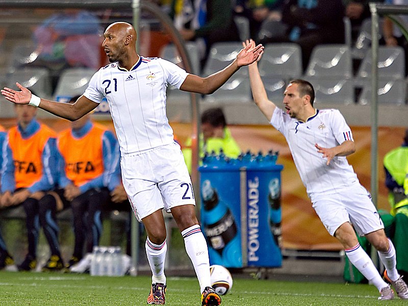Nicolas Anelka, Franck Ribery (re.)