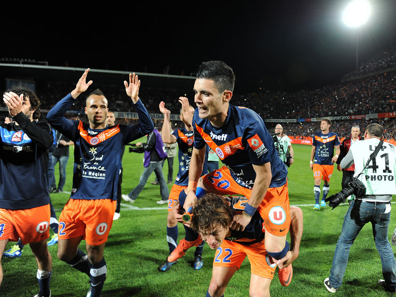 Montpellier jubelt nach dem Sieg gegen Lille