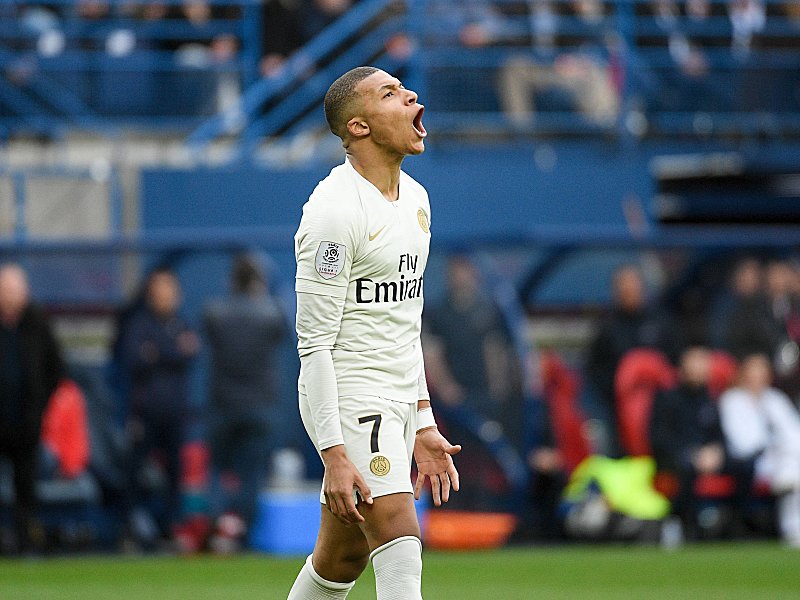 Dank seiner beiden Tore nahm Paris St. Germain die Punkte aus Caen mit nach Hause: Kylian Mbappé.