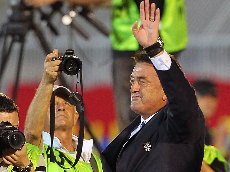 Adieu: Radomir Antic verabschiedet sich als Trainer der serbischen Nationalmannschaft.
