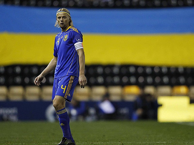 Chef der Blau-Gelben: Ukraines Kapitän Anatoliy Tymoshchuk.