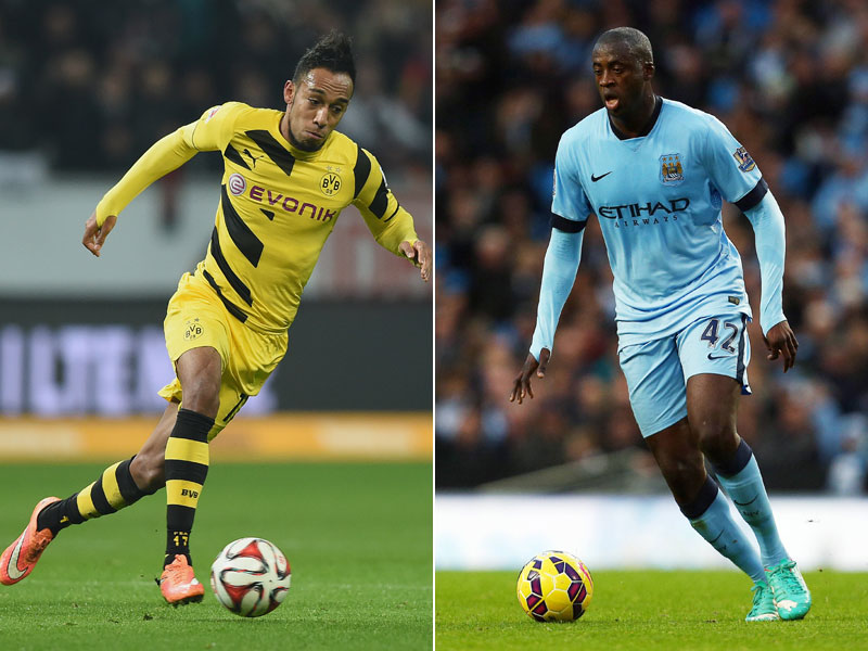 Pierre-Emerick Aubameyang und Yaya Touré