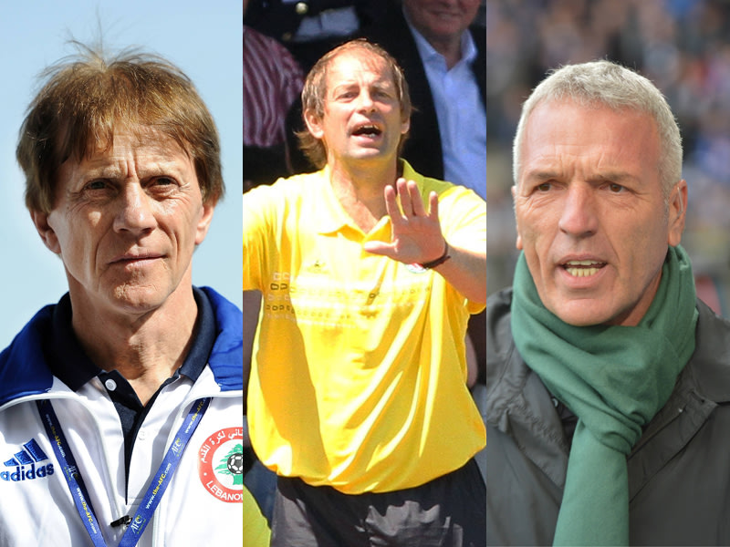Nominiert als Fußball-Botschafter 2018: Theo Bücker, Gert Engels und Ernst Middendorp.