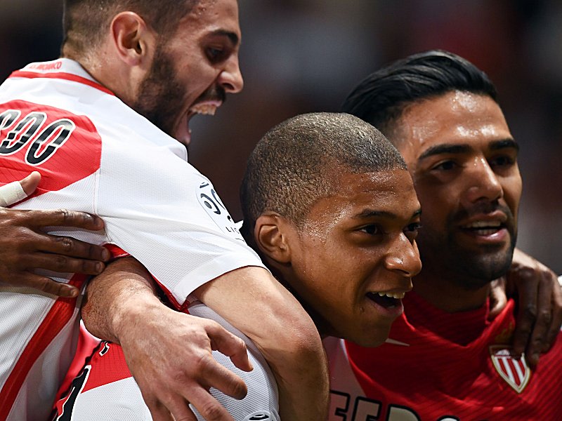 Bernardo Silva, Kylian Mbappé, Radamel Falcao (v.l.)