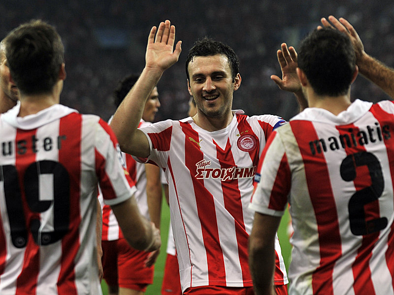 Olympiakos hatte im Spiel noch Grund zum Jubeln, nach Spielschluss allerdings nicht mehr.