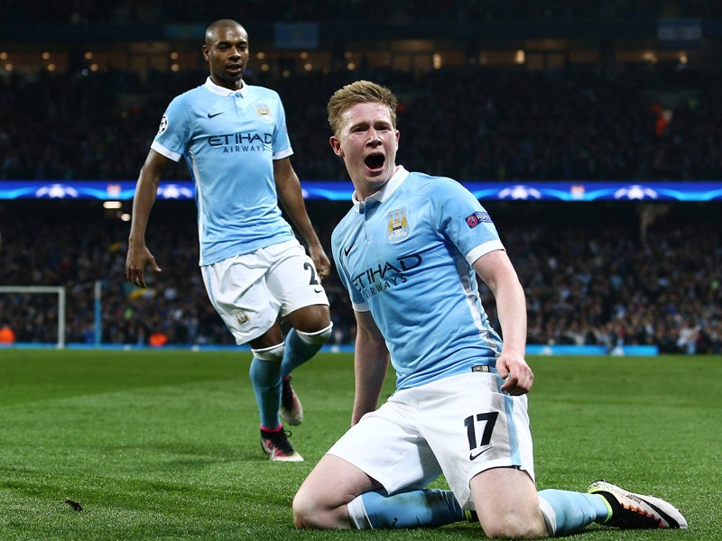 Kevin De Bruyne jubelt nach seinem Treffer zum 1:0 gegen Paris.