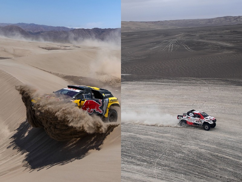 Sebastien Loeb und Nasser Al-Attiyah (re.)
