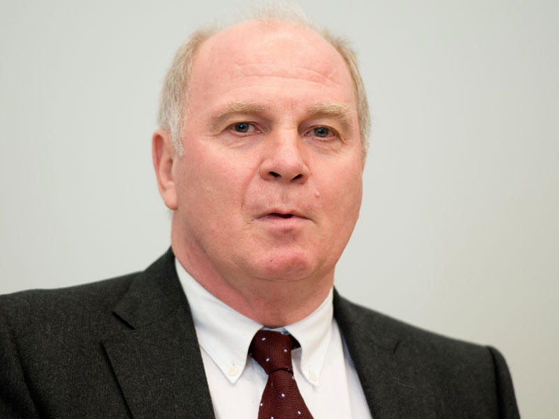 Bayern-Präsident Uli Hoeneß vor Gericht.