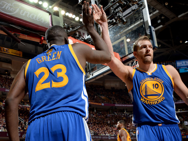 Der eine will bleiben, der andere gehen: Golden States Draymond Green (li.) und David Lee.