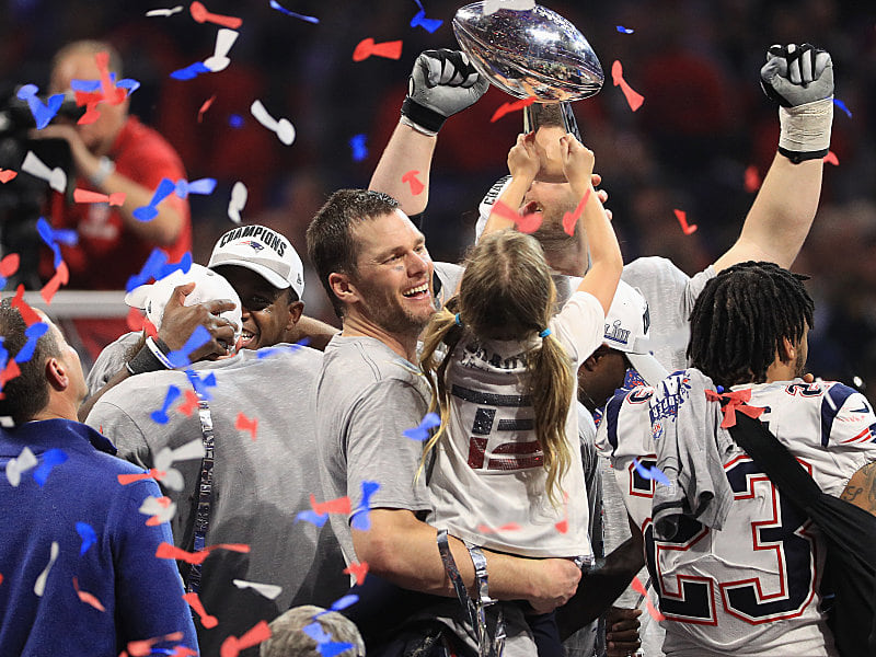 Zum sechsten Mal an der Spitze der NFL angekommen: New Englands Star Tom Brady.
