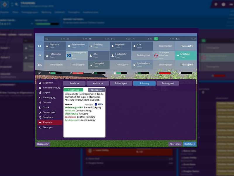 Eine Wissenschaft für sich: Das Training im Football Manager 2019.