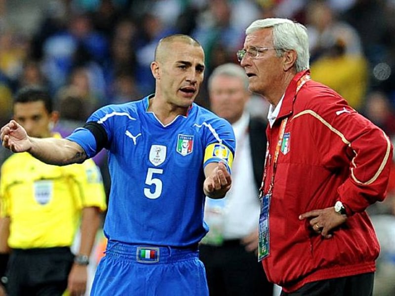 Italien: Marcello Lippi und Kapitän Fabio Cannavaro