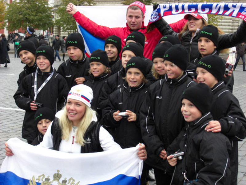 Das "Team Europa" mit russischen Fußballfans