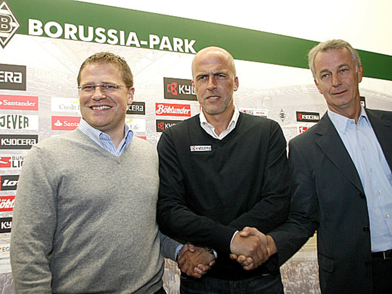 Eberl, Frontzeck und Bonhof (v.l.)