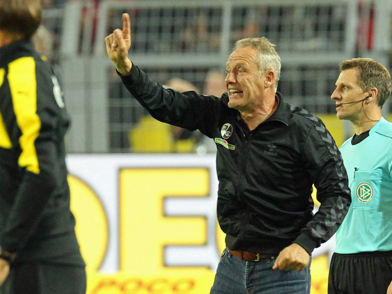 Freiburgs Trainer Christian Streich