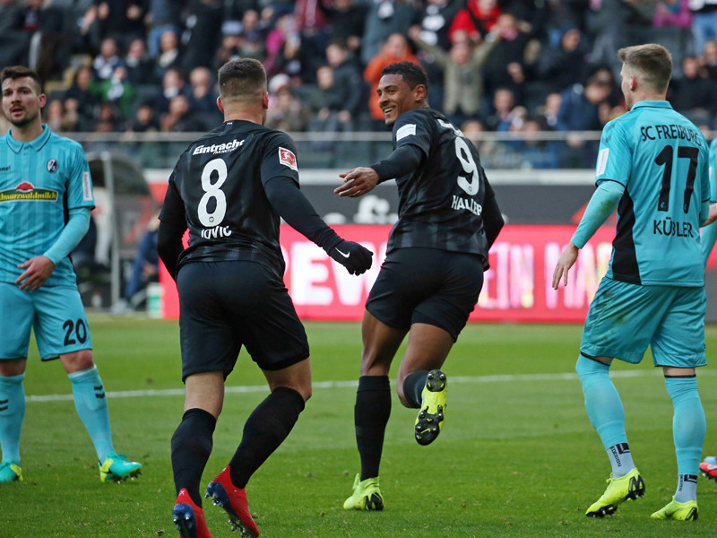 Die Frankfurter Haller und Jovic jubelten beide gegen Freiburg.