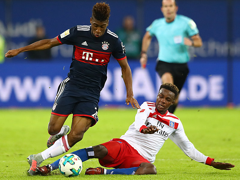 Kingsley Coman (links) und Gideon Jung